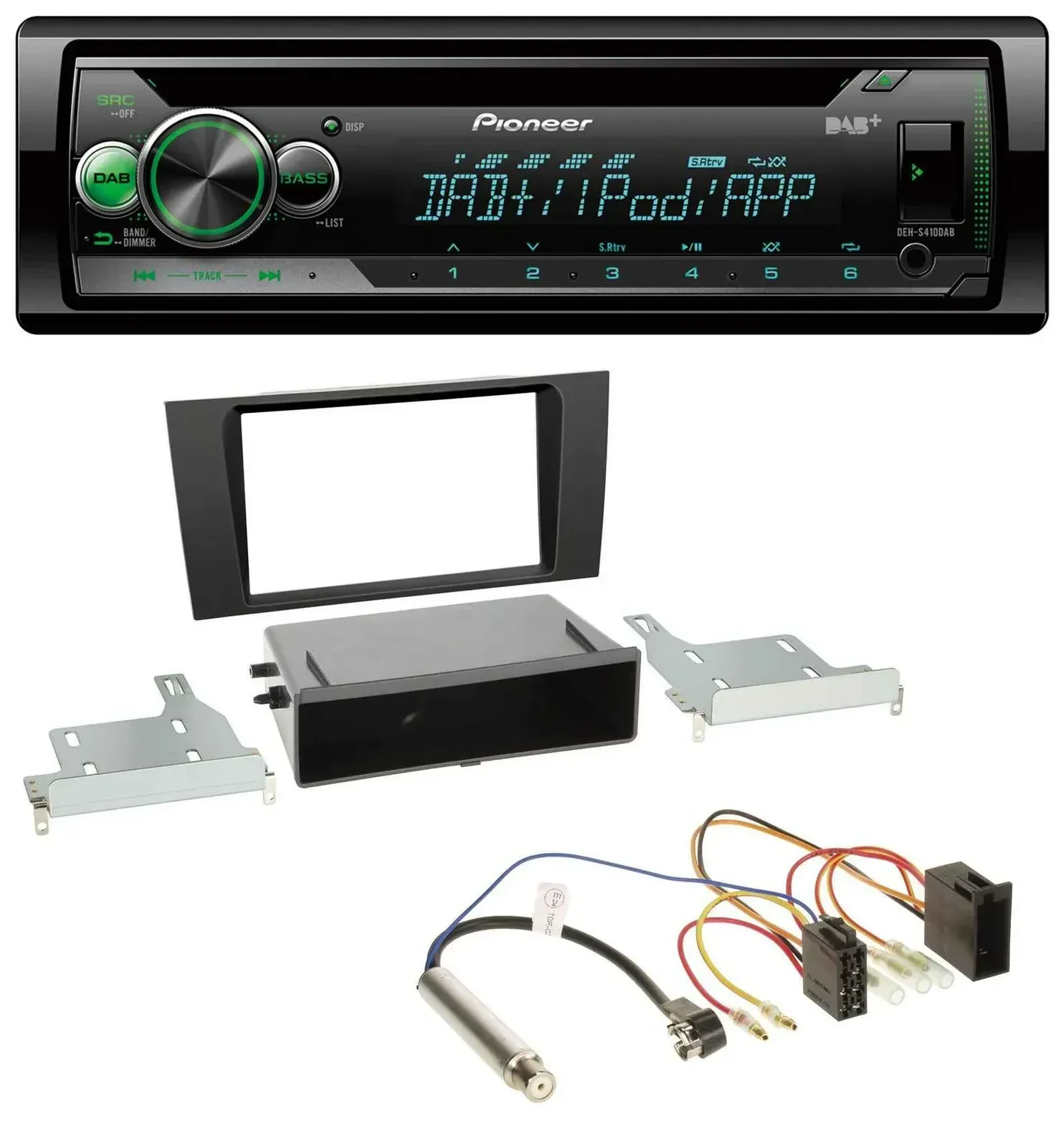 Автомагнитола Pioneer USB MP3 DAB AUX CD для Audi A4 (B5 1999–2001) Symphony