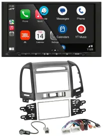 JBL USB 2DIN MP3 Bluetooth AUX Autoradio für Hyundai Santa Fe USB AUX 3 Schalter