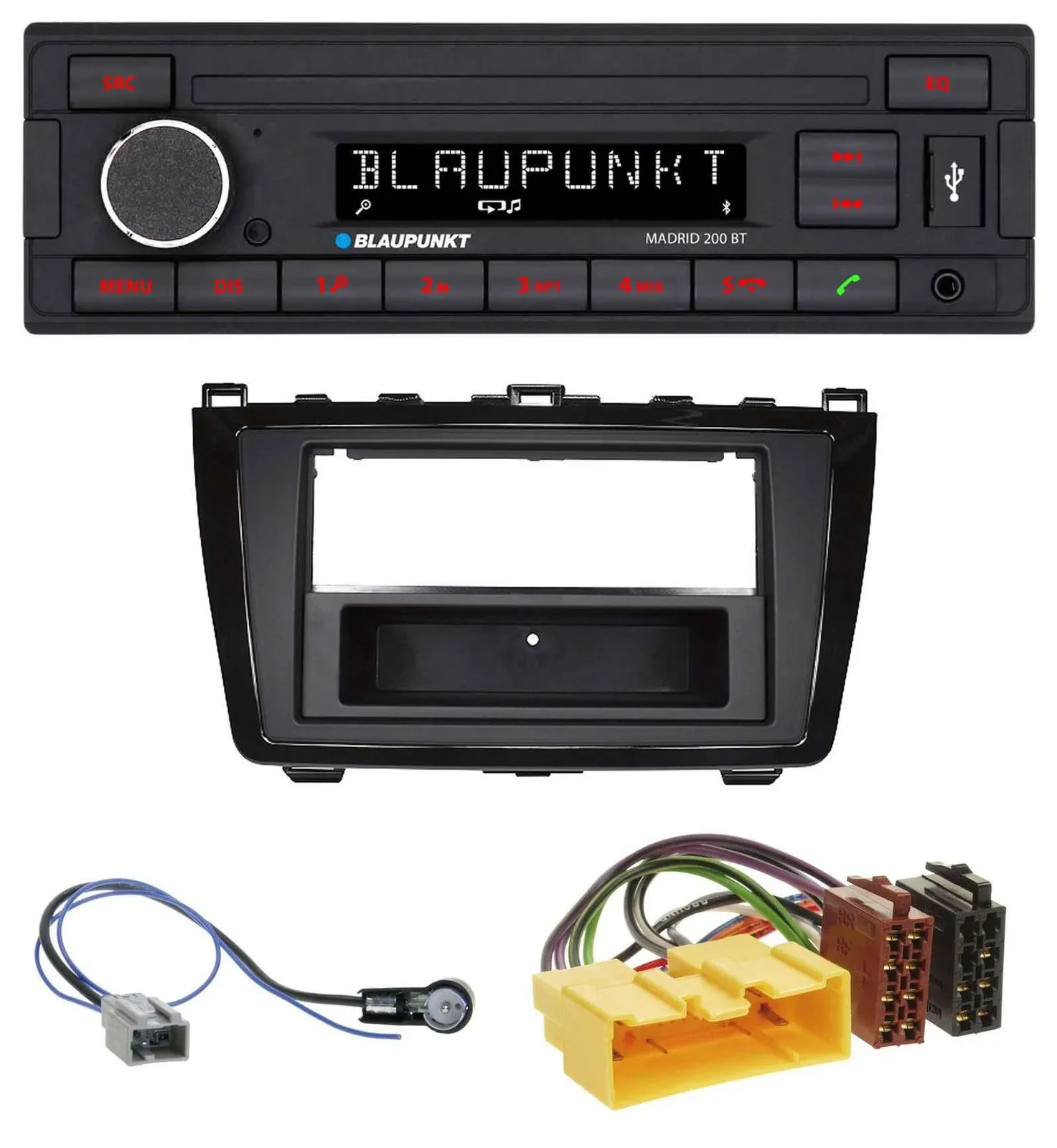 Автомагнитола для Mazda 6 (2008–2012) Blaupunkt USB/AUX/Bluetooth/MP3 глянцевая