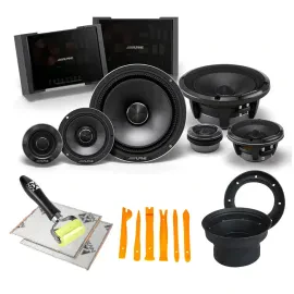 Alpine HDZ-653 300W 6.5” 3-way Component System with Accessories
