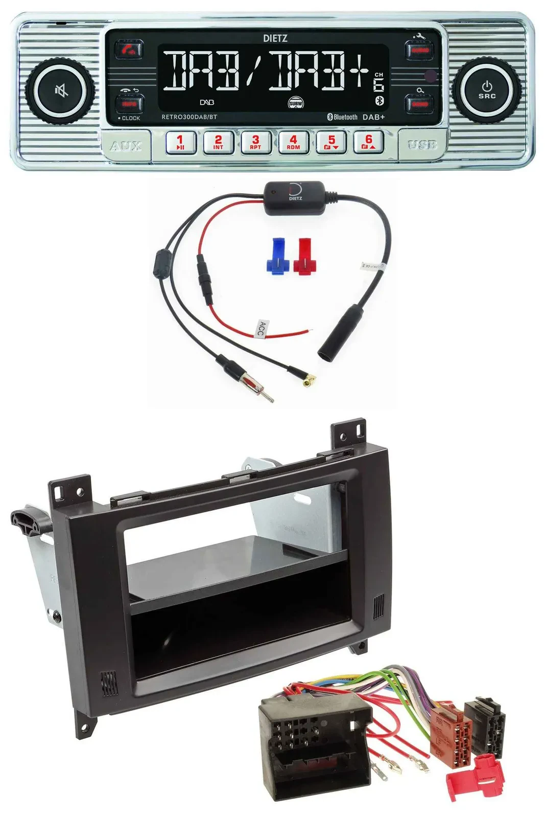 Dietz DAB USB MP3 Bluetooth Autoradio für Mercedes A- B-Klasse Vito Profiversion