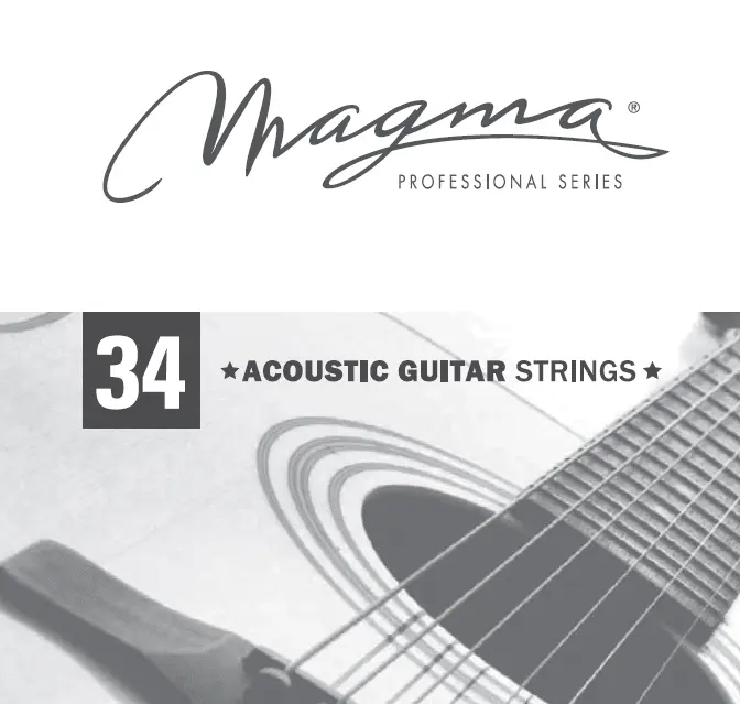Струна одиночная для акустической гитары Magma Strings GA034PB Phosphor Bronze 034