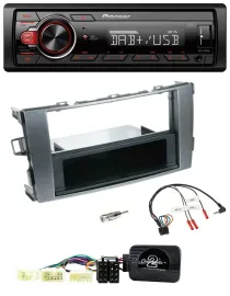 Автомагнитола для Toyota Avensis T25 Pioneer 1DIN DAB USB с поддержкой кнопок на руле