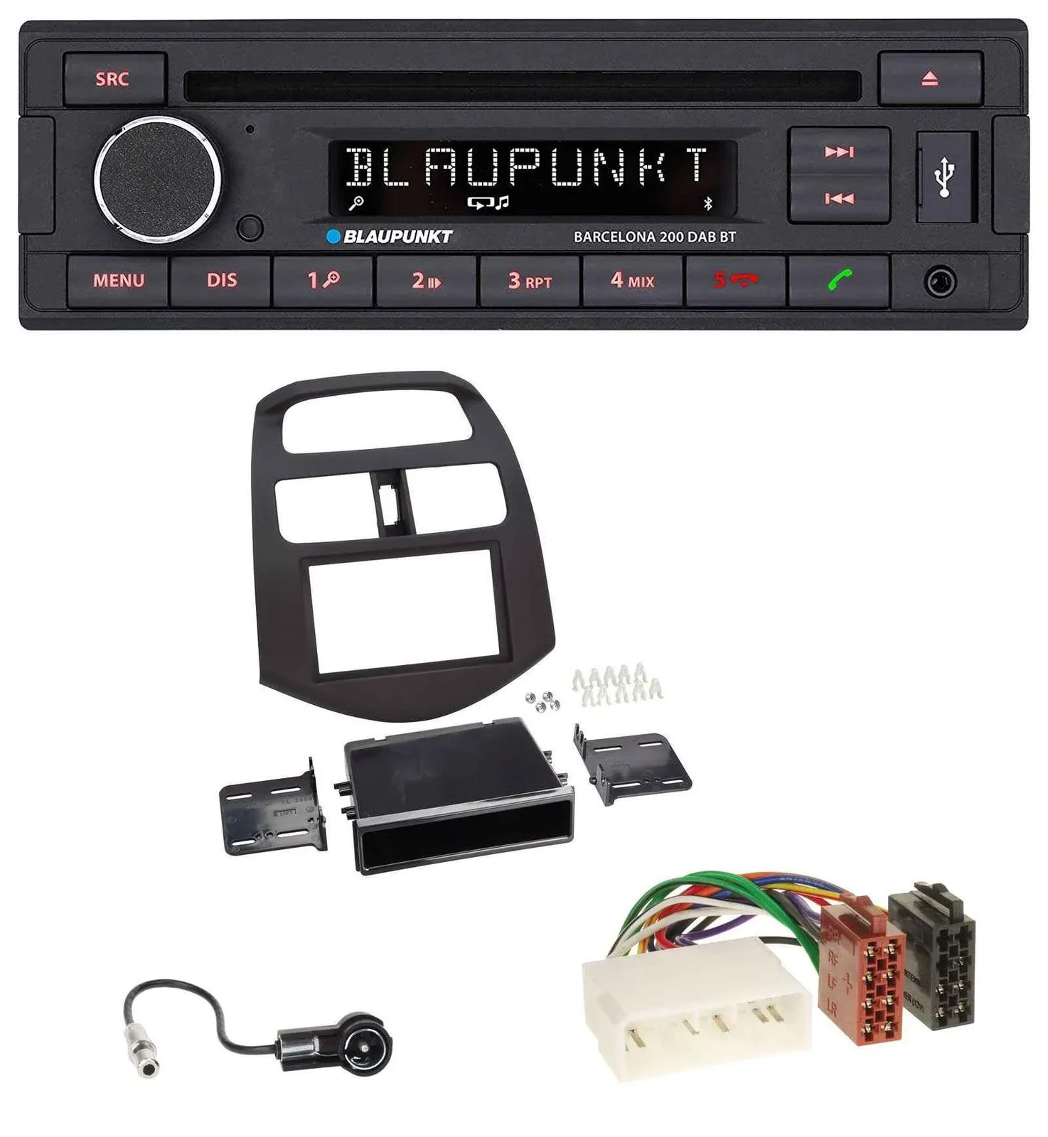 Blaupunkt USB DAB CD Bluetooth MP3 Autoradio für Chevrolet Spark (KLM 2012-2013)
