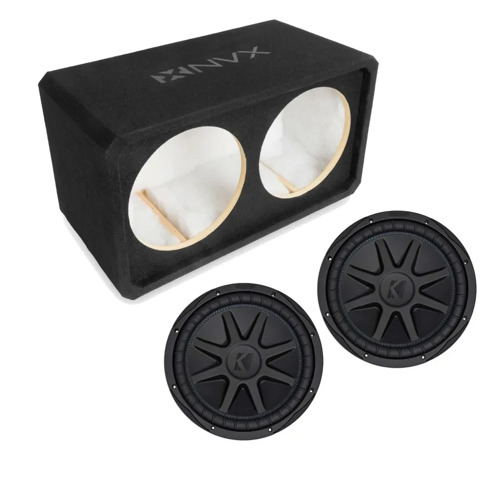 Сабвуфер пассивный NVX NE122S на 2×12", закрытый, 3/4" MDF, с сабвуфером CompVX