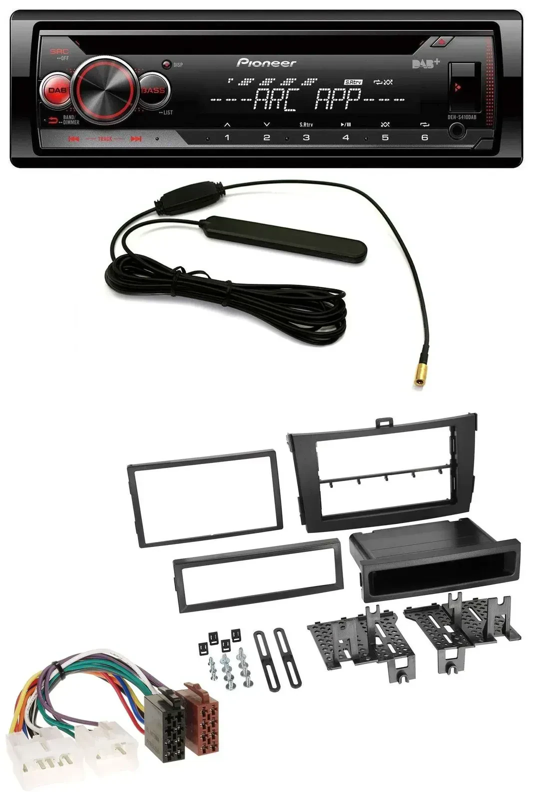 Автомагнитола для Toyota Corolla (с 2009) Pioneer CD/USB/AUX, MP3, DAB черная