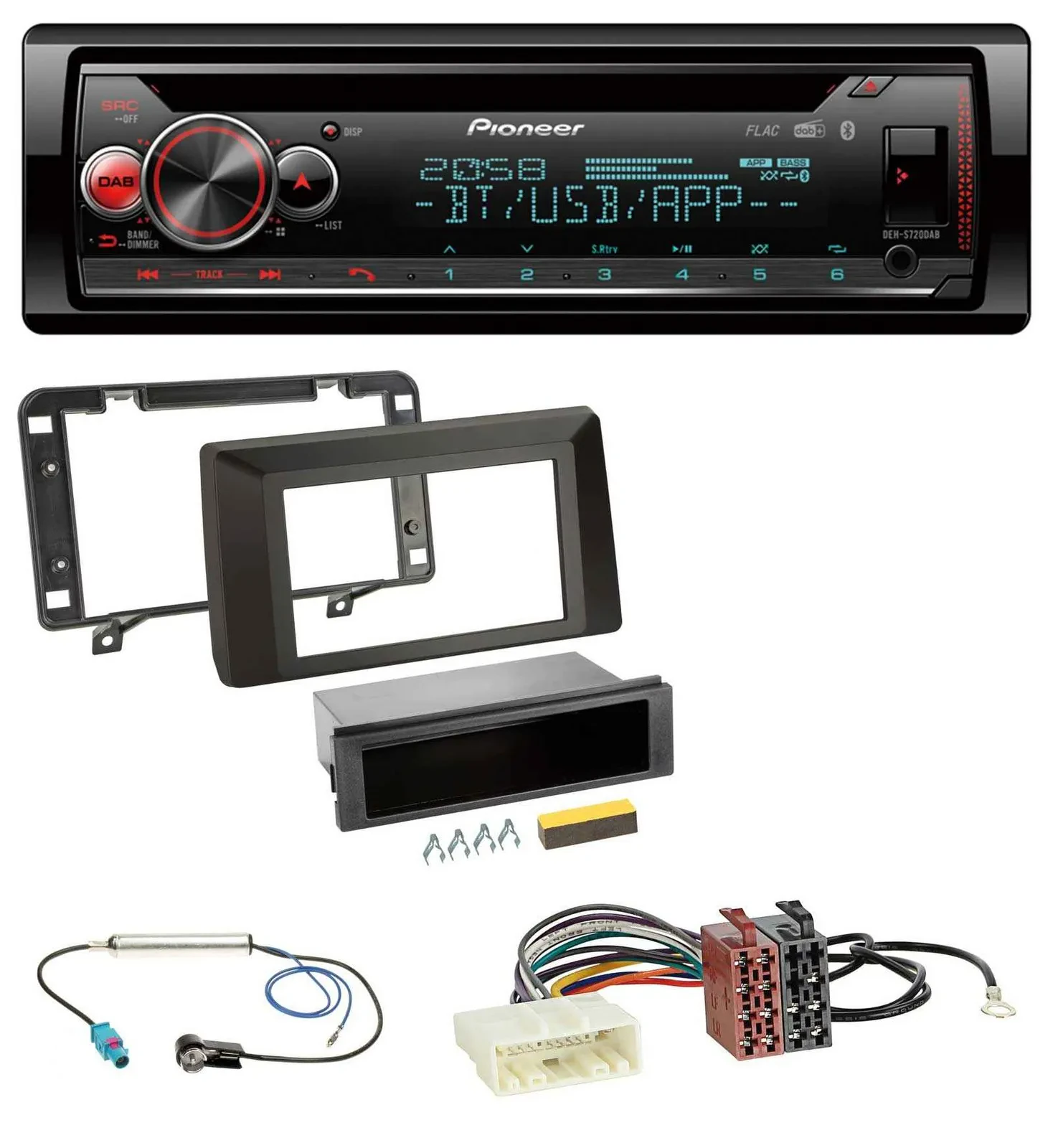 Pioneer MP3 DAB CD Bluetooth USB Autoradio für Dacia Duster (ab 2021)