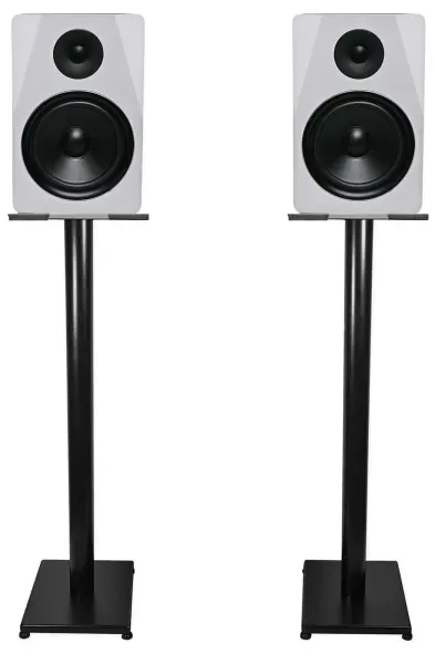 Pair Rockville APM8W 8" 500 Watt USB Studio Monitor Speakers+Black 37" Stands