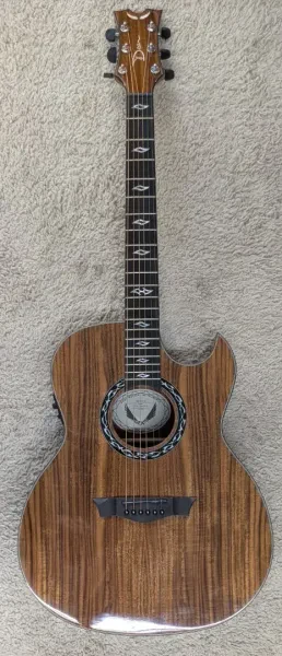 Dean Exhibition Koa top Thin Mahogany Body Acoustic-Electric Guitar - B stock
