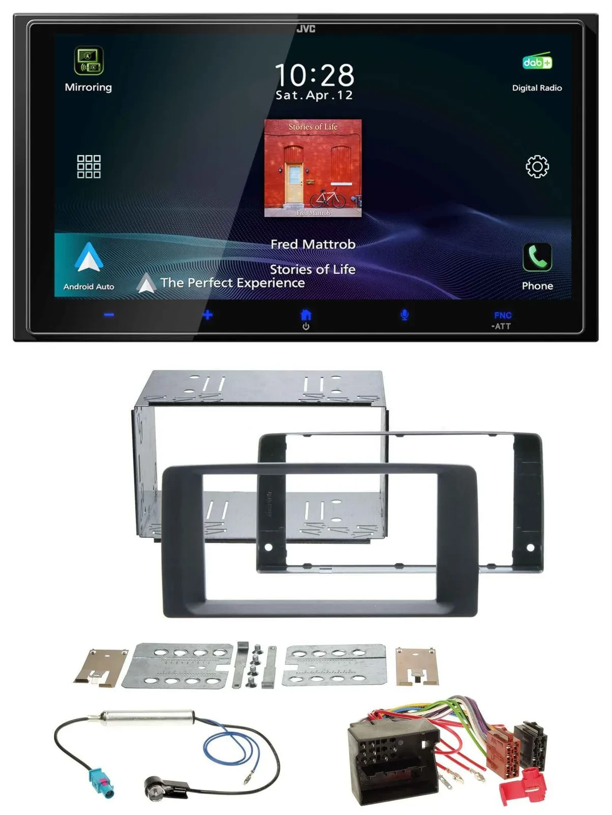 JVC USB Bluetooth 2DIN DAB MP3 Autoradio für MAN TGA TGL TGM TGS TGX ab 2007