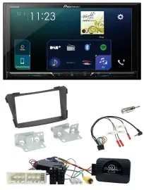 Pioneer Lenkrad Bluetooth USB 2DIN DAB Autoradio für Hyundai i40 VF ab 16 schwar