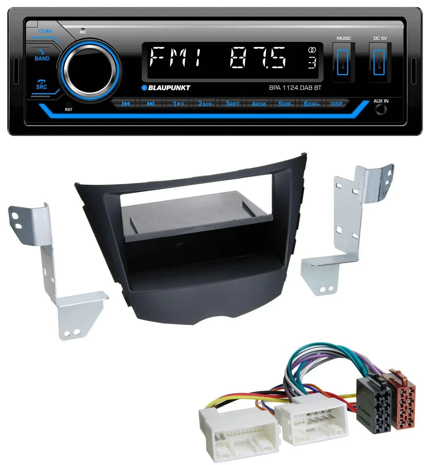 Blaupunkt Bluetooth USB DAB MP3 Autoradio für Hyundai Veloster (ab 2011)
