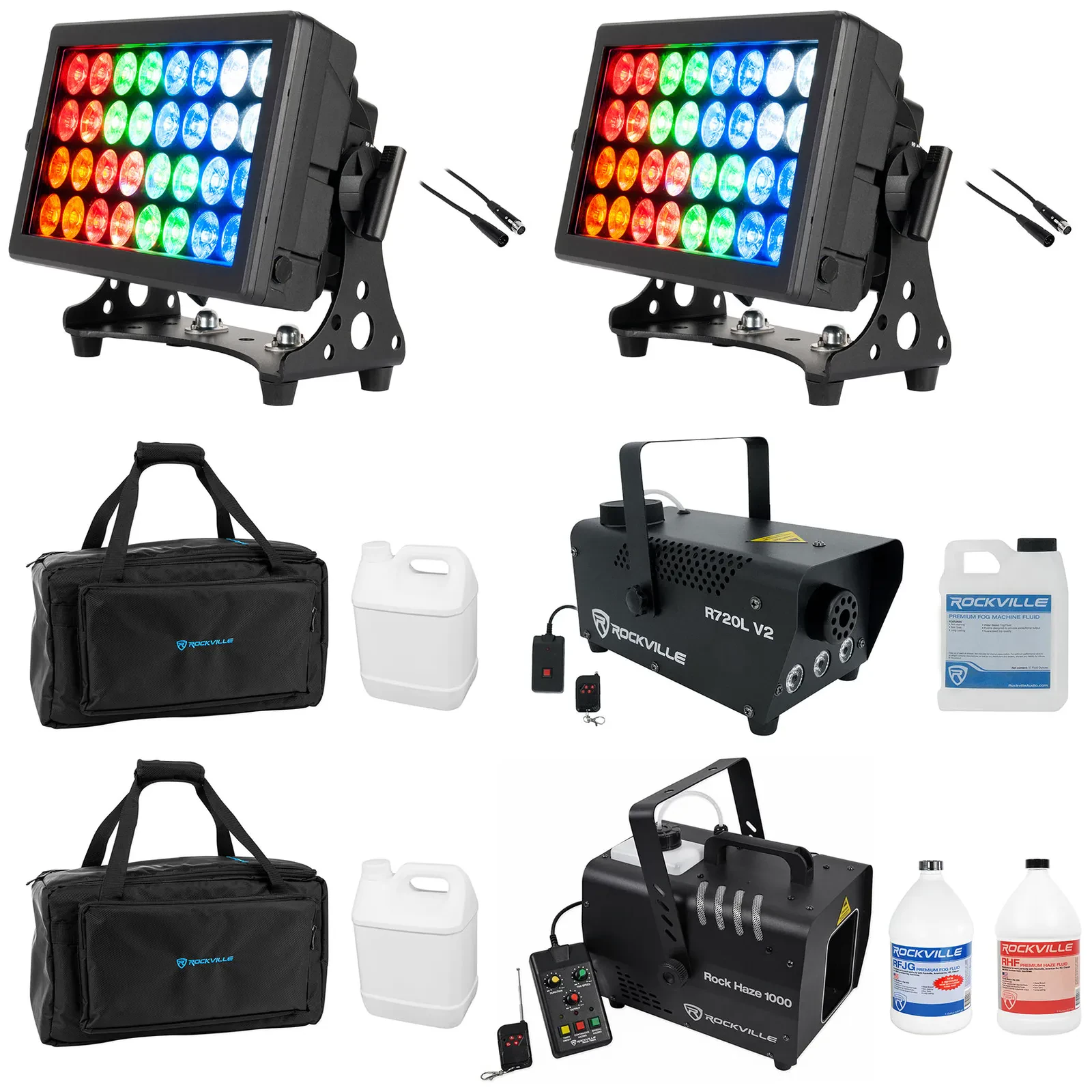 Комплект светового оборудования American DJ 32 HEX PANEL IP+ROCKHAZE 1000 V2-5