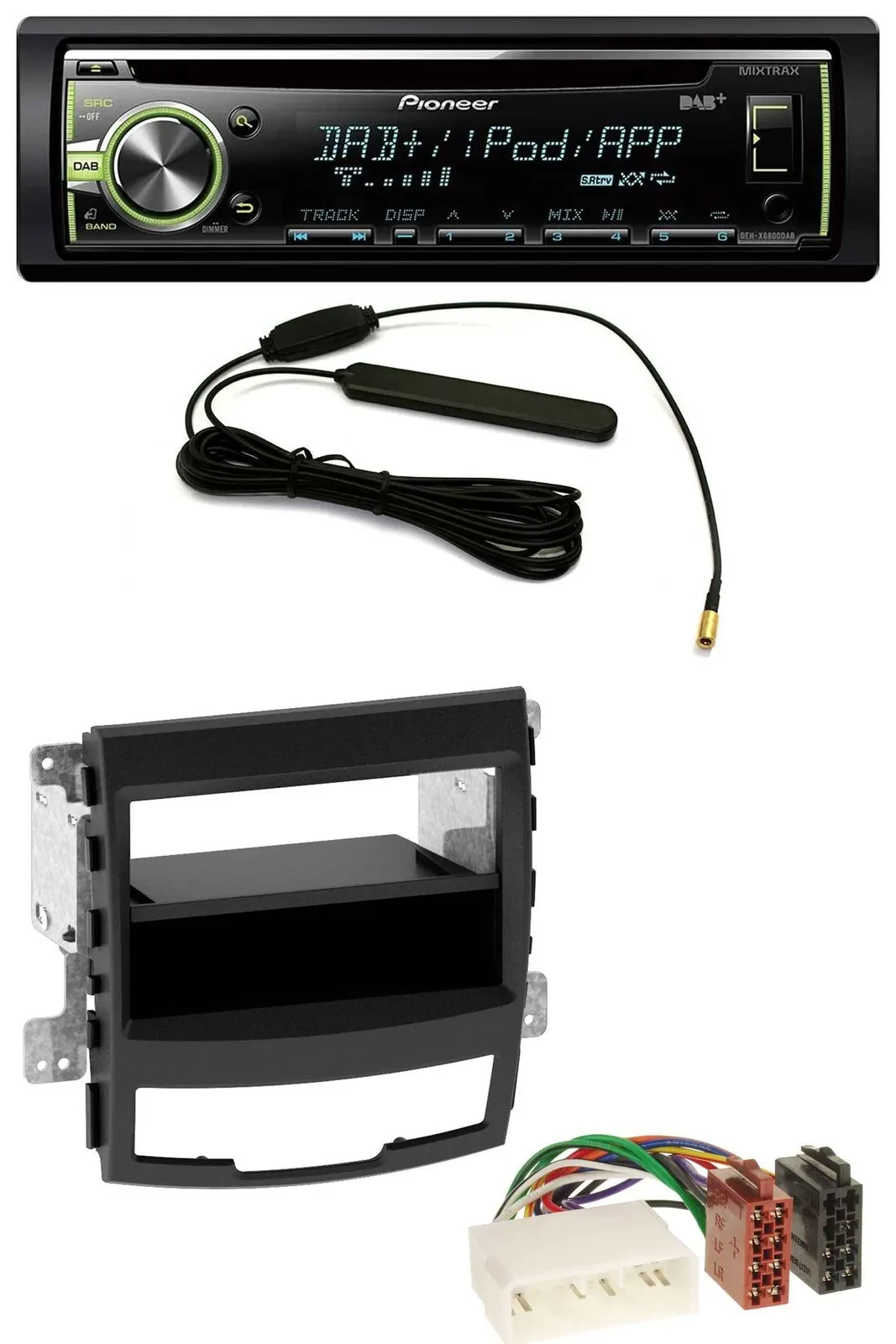 Автомагнитола для SsangYong Korando CK (2010–2013) Pioneer CD/MP3, USB, DAB, AUX