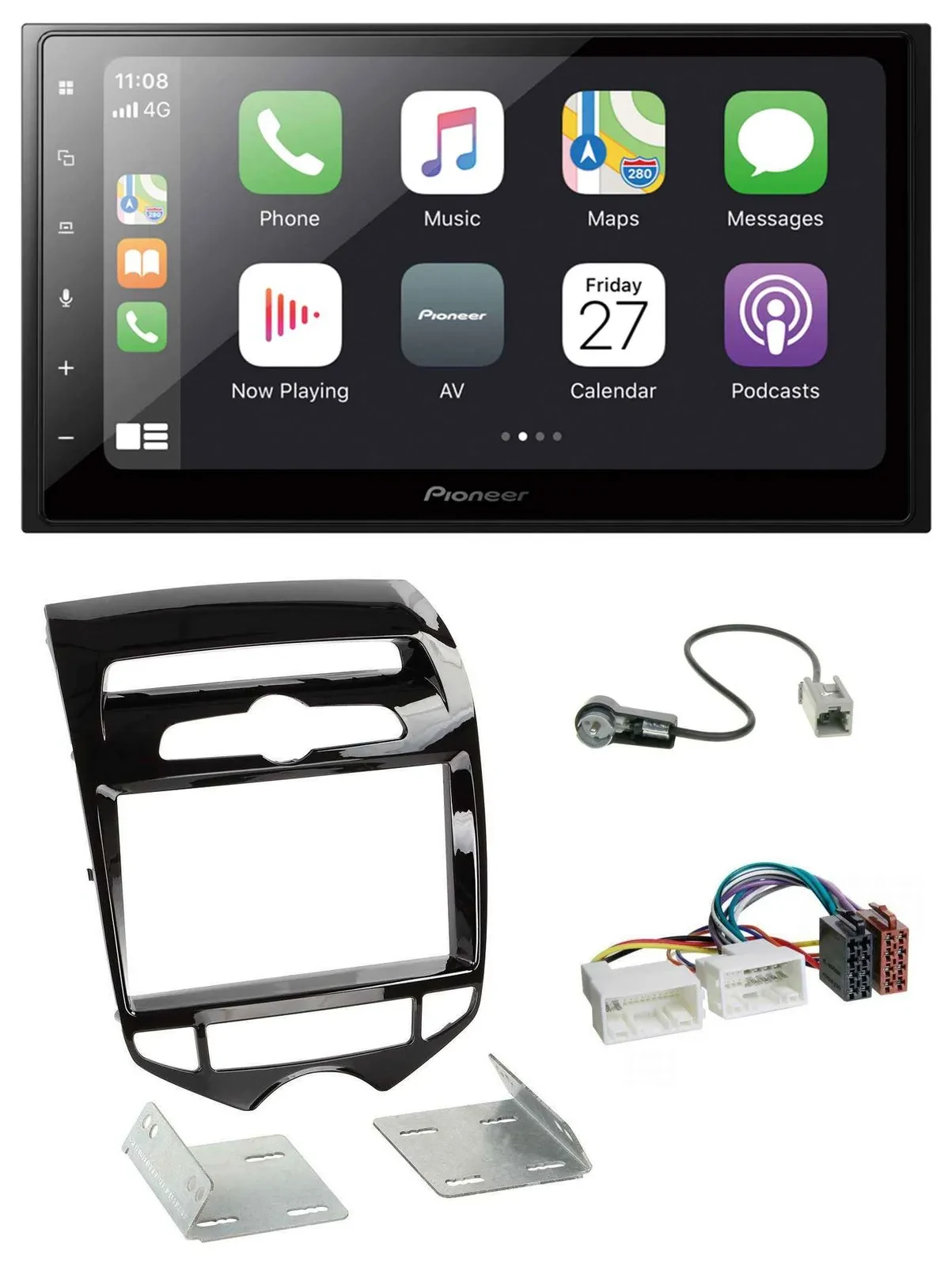 Pioneer MP3 Bluetooth DAB 2DIN USB Autoradio für Hyundai ix20 ab 10 autom. Klima