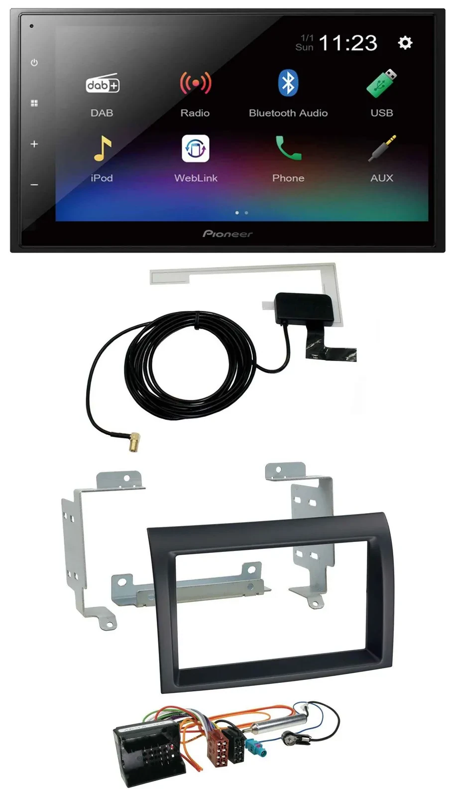 Автомагнитола для Citroen Jumper (2006–2011) Pioneer 2-DIN, DAB, Bluetooth, USB, MP3