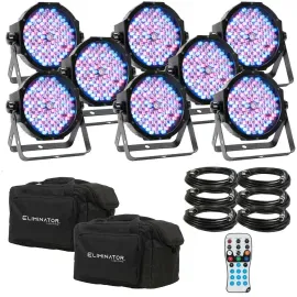 Eliminator Lighting MEGA FLAT PAK EP Mega Par Profile EP + Cables + Case + Re...