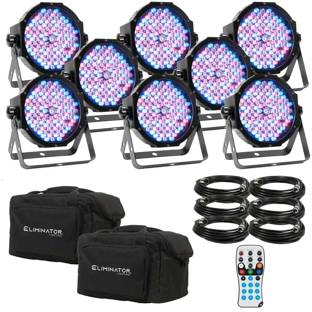 Светодиодный прибор Eliminator Lighting MEGA FLAT PAK EP с аксессуарами (8 штук)