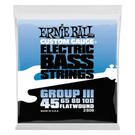 Струны для бас-гитары  Ernie Ball 2806 Flat Wound Bass Group III 45-100