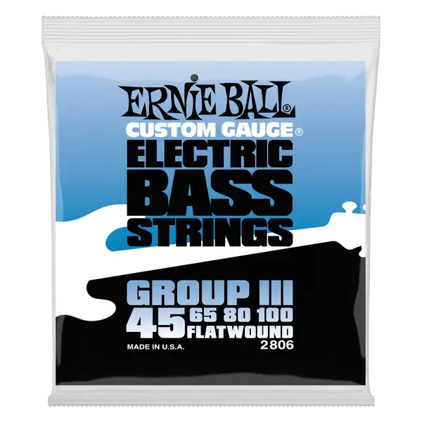 Струны для бас-гитары  Ernie Ball 2806 Flat Wound Bass Group III 45-100