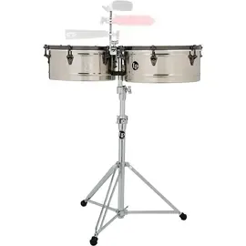 Тимбалес LP E-Class Timbale Set with Stand and Black Nickel Hardware 14 in./15 in.