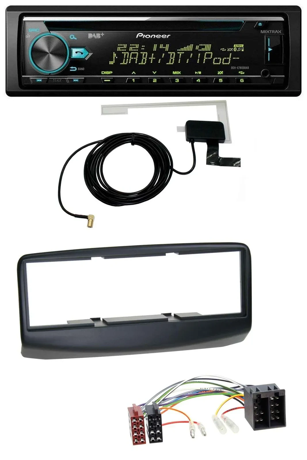Pioneer MP3 AUX CD USB DAB Autoradio für Fiat Multipla 186 Facelift 2006-2010