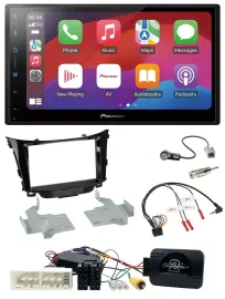 Pioneer DAB USB Lenkrad Bluetooth 2DIN Autoradio für Hyundai I30 ab 2017