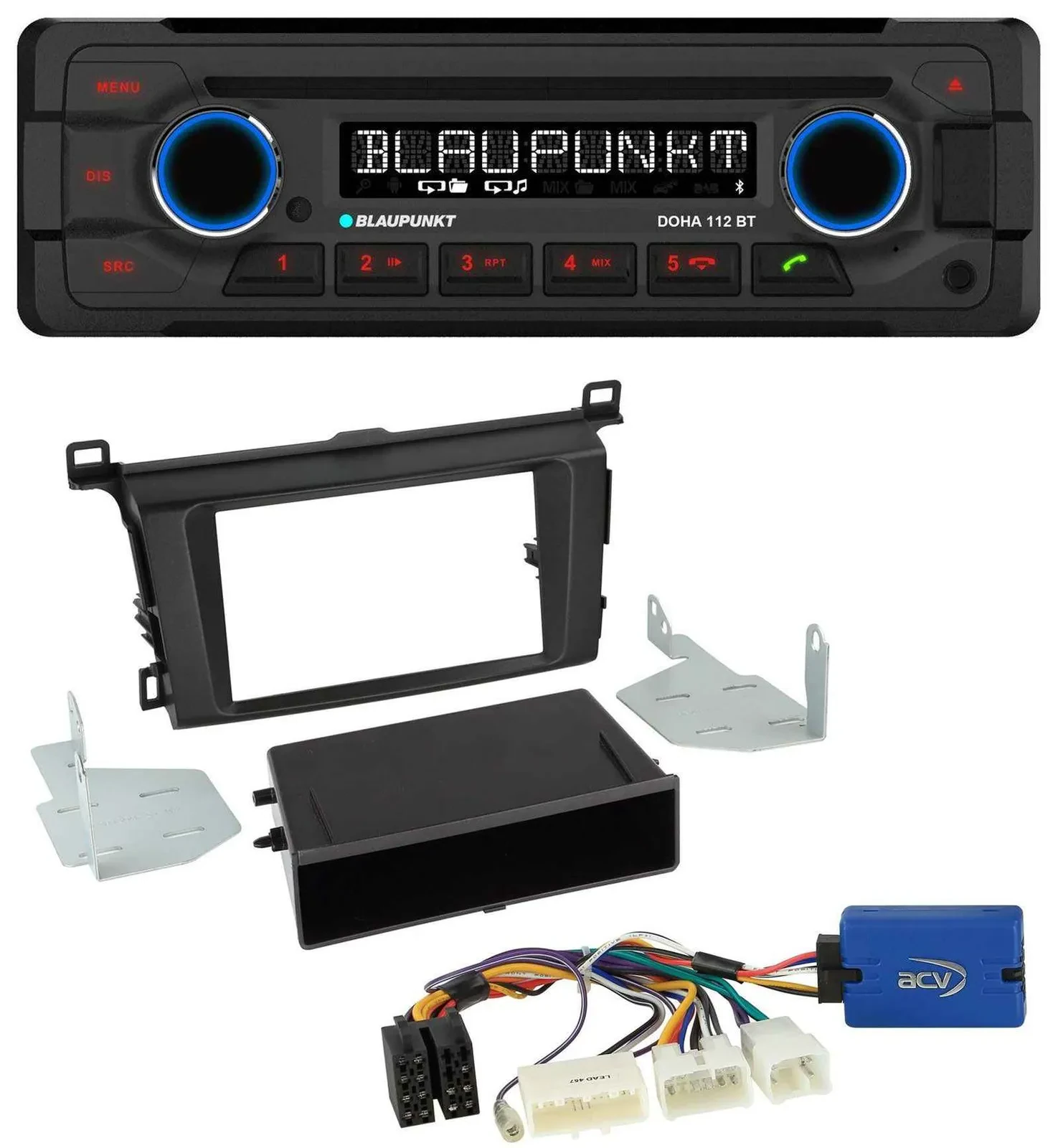 Blaupunkt AUX MP3 CD Bluetooth USB Autoradio für Toyota RAV-4 (ab 2013)