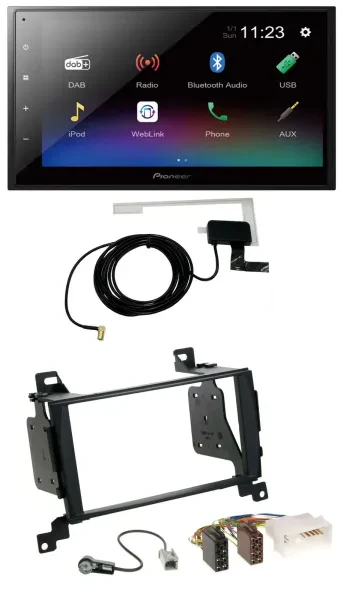 Pioneer DAB MP3 Bluetooth 2DIN USB Autoradio für Hyundai Santa Fe 2007-2012