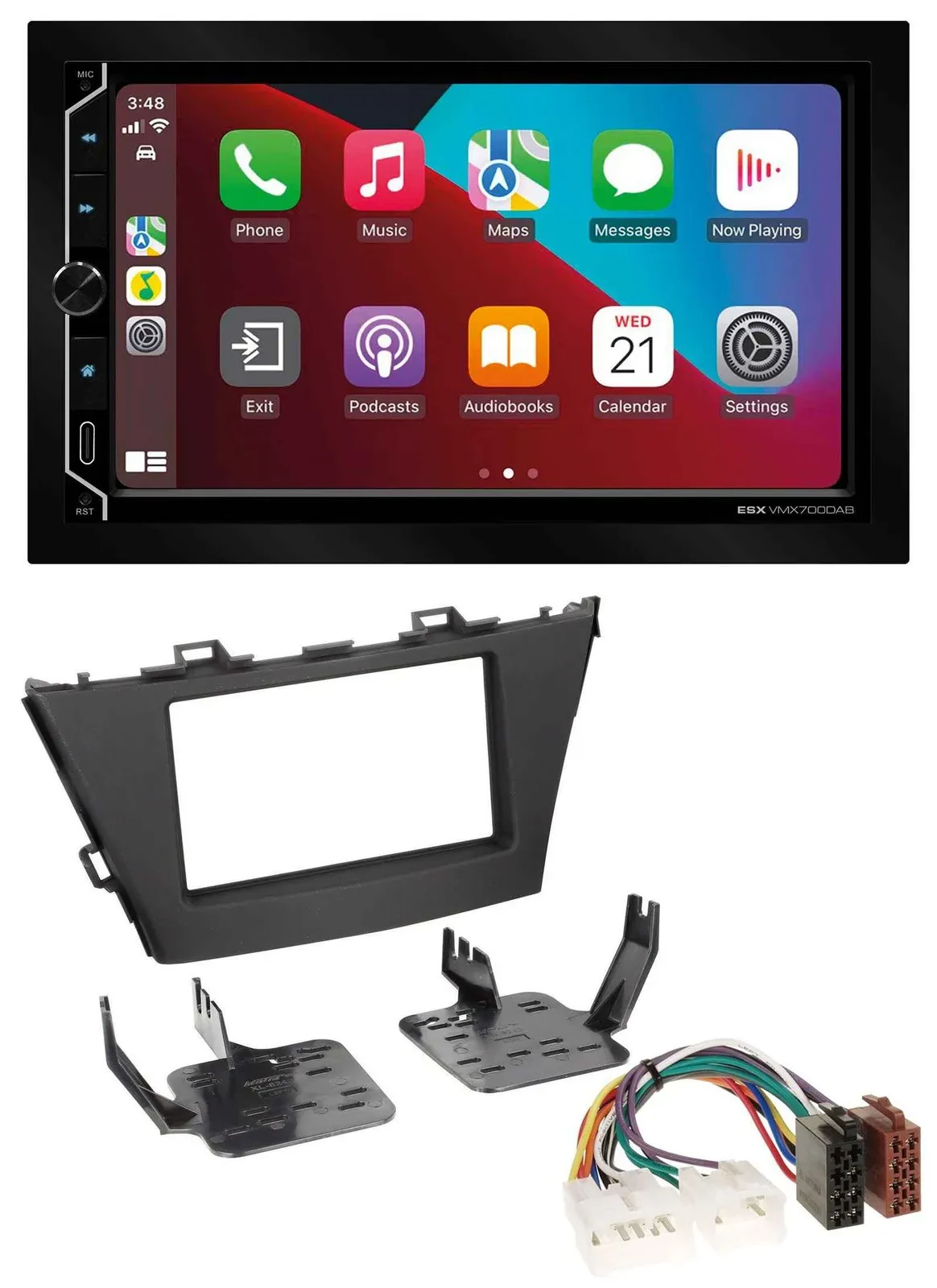 ESX 2DIN DAB USB MP3 Bluetooth Autoradio für Toyota Prius+ (ab 2012)