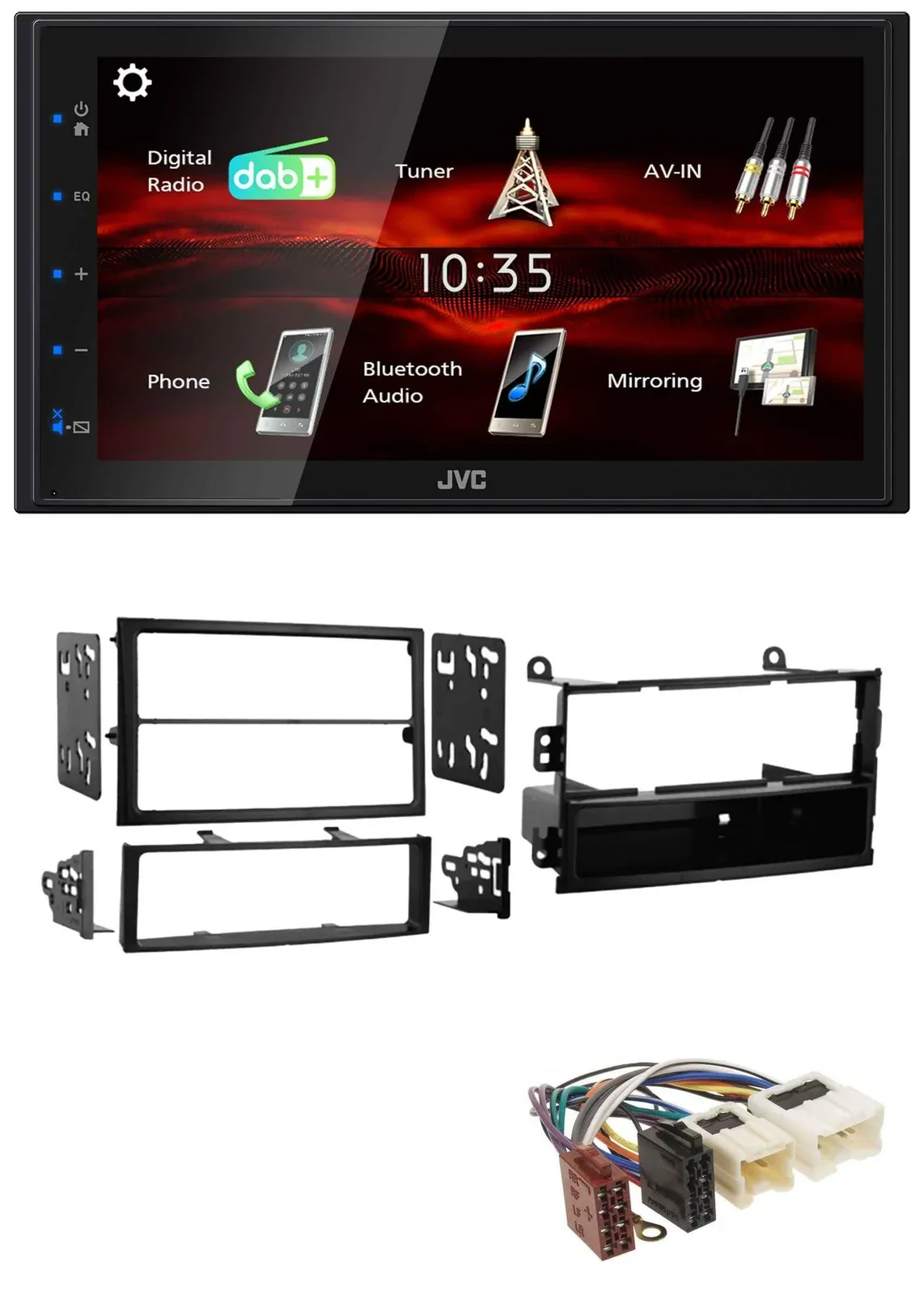JVC USB Bluetooth MP3 DAB 2DIN Autoradio für Nissan 350Z Roadster 02-05