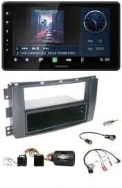 Kenwood Lenkrad Bluetooth USB DAB Autoradio für Smart ForFour 2004-2006 schwarz