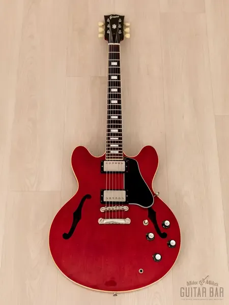 Полуакустическая электрогитара Greco SA-75 Semi-Hollow 335 Cherry Japan 1990