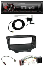Pioneer 1DIN MP3 DAB USB AUX Autoradio für Ford Ka (RU8, ab 2008)