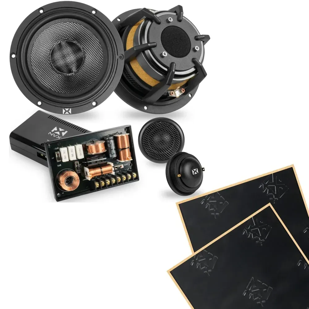 Динамики для автомобиля NVX XQS65KIT X-Series 6.5", 2-полосные, компонентные, 300W RMS, с шумоизоляцией (набор)