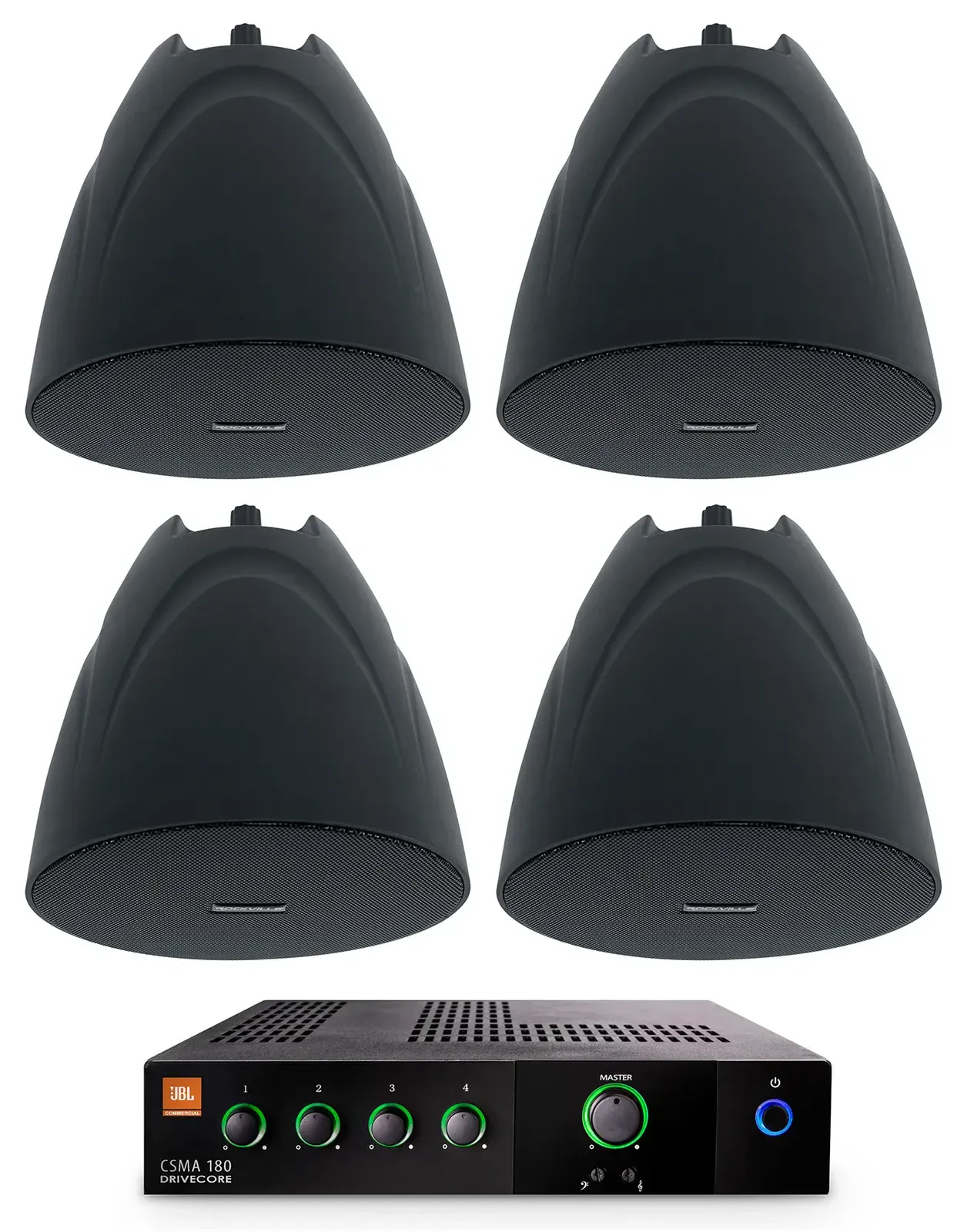 Потолочная акустика JBL PEN-525T Black с усилителем (4 штуки)