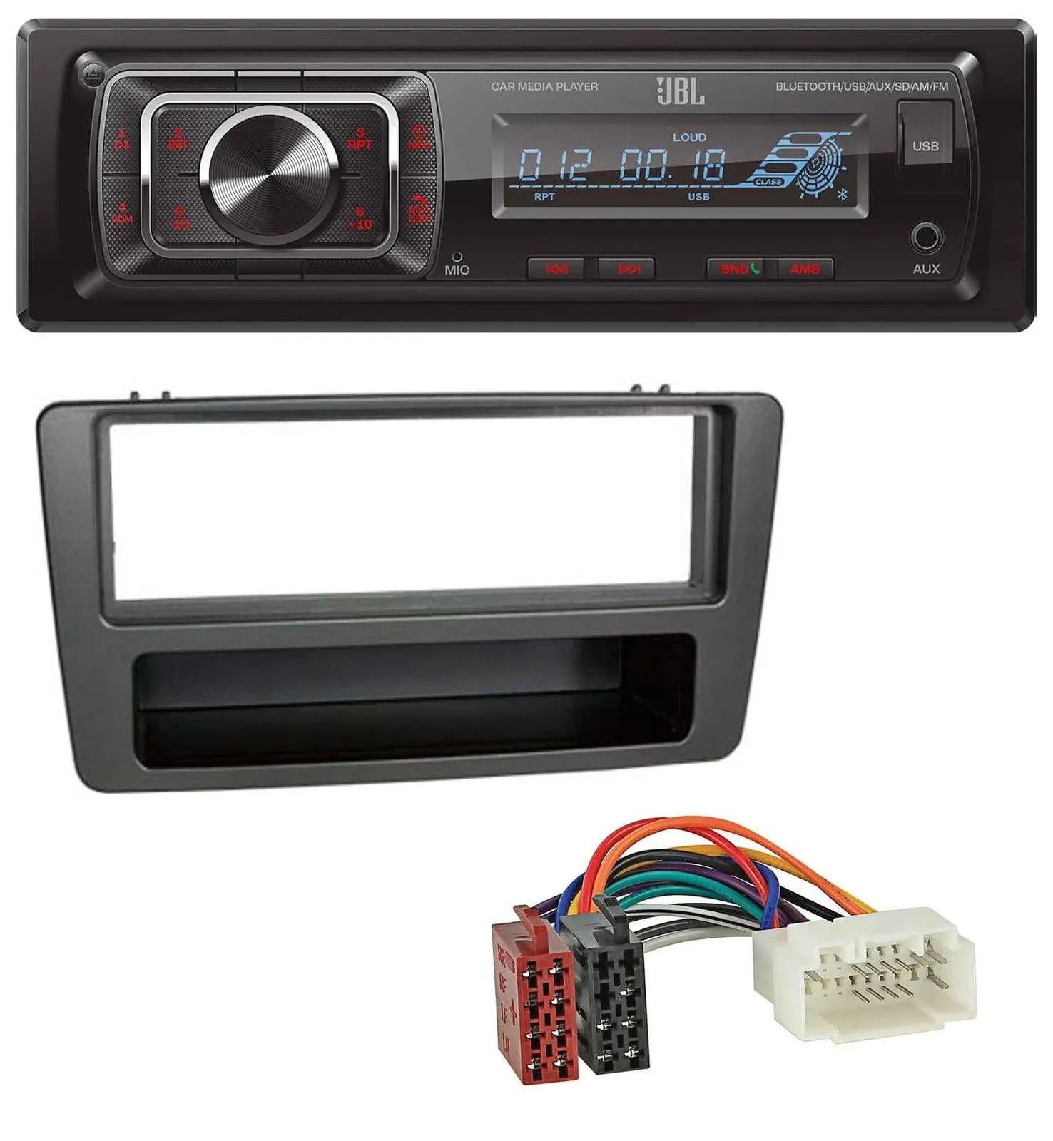 Автомагнитола для Honda Civic 2001–2003 JBL SD/AUX/MP3/USB/Bluetooth цвет антрацит