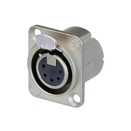 Разъем панельный Neutrik NC5FD-LX XLR female 5 контактов с дополнительной защитой от RF помех