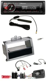 Автомагнитола для Hyundai i20 Pioneer 1 DIN, DAB, MP3, USB, ISO, серебристая