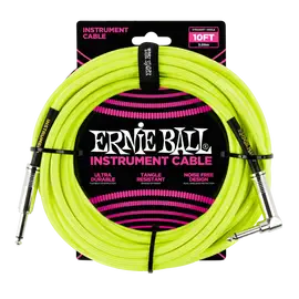 Инструментальный кабель Ernie Ball 6080 3м Braided Neon Yellow