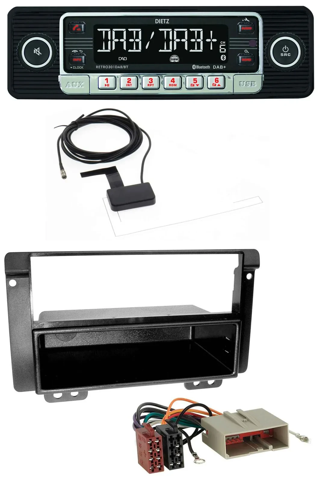 Dietz DAB Bluetooth USB MP3 Autoradio für Landrover Freelander 2004-2007