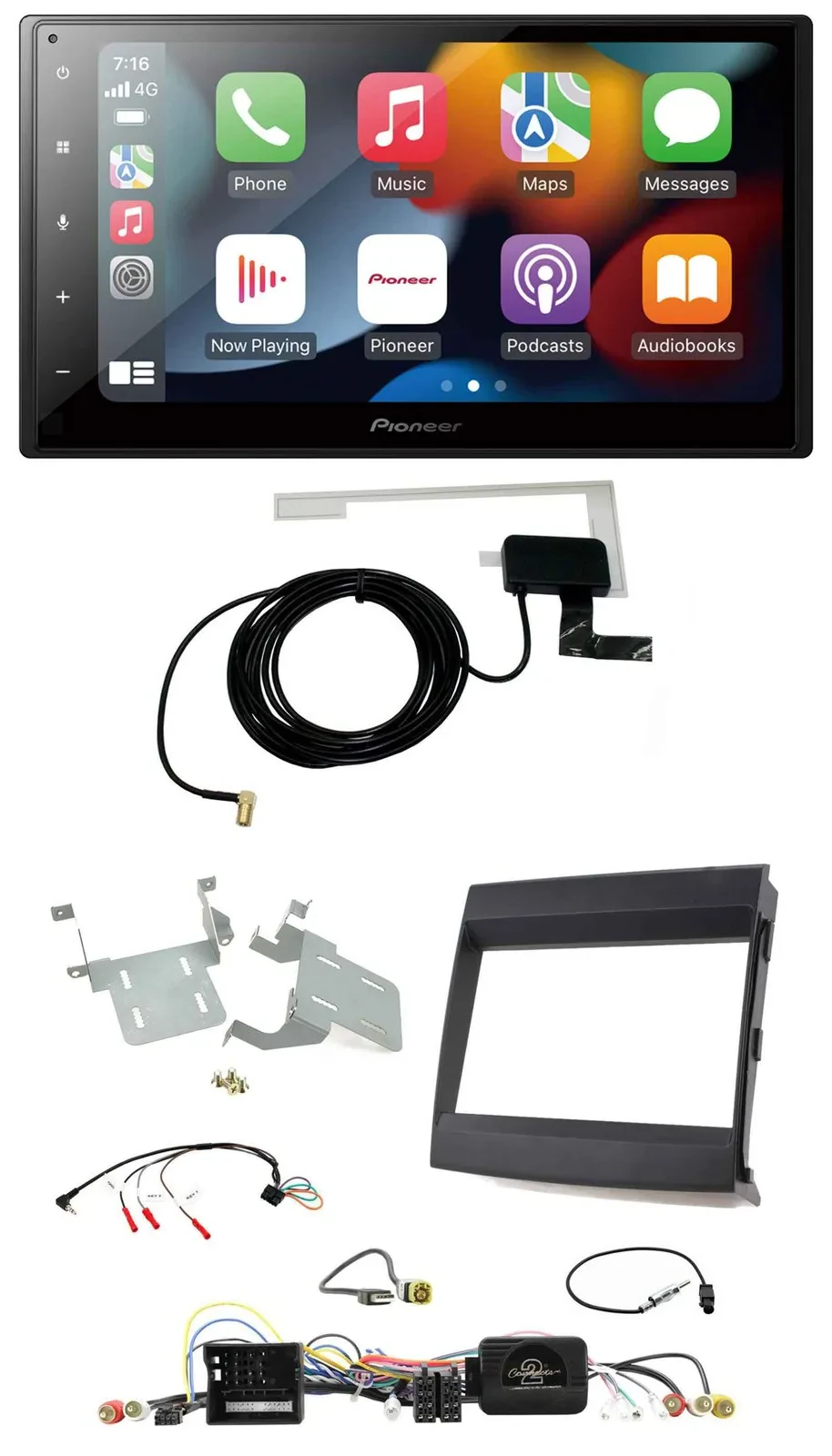 Pioneer Lenkrad USB Bluetooth DAB 2DIN Autoradio für Porsche Cayenne 2011-2016