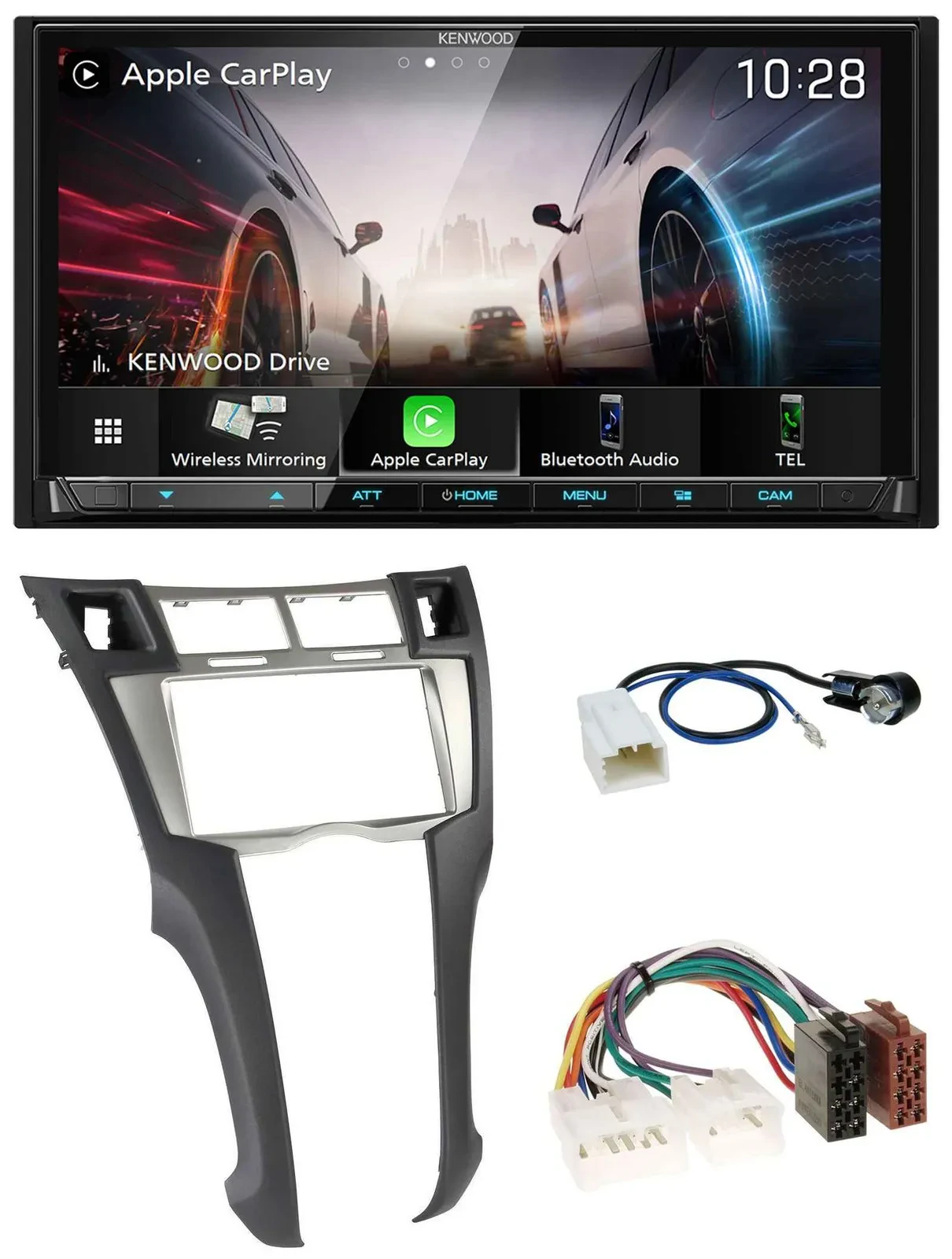 Kenwood MP3 2DIN USB DAB Bluetooth Autoradio für Toyota Yaris (2007-2011)