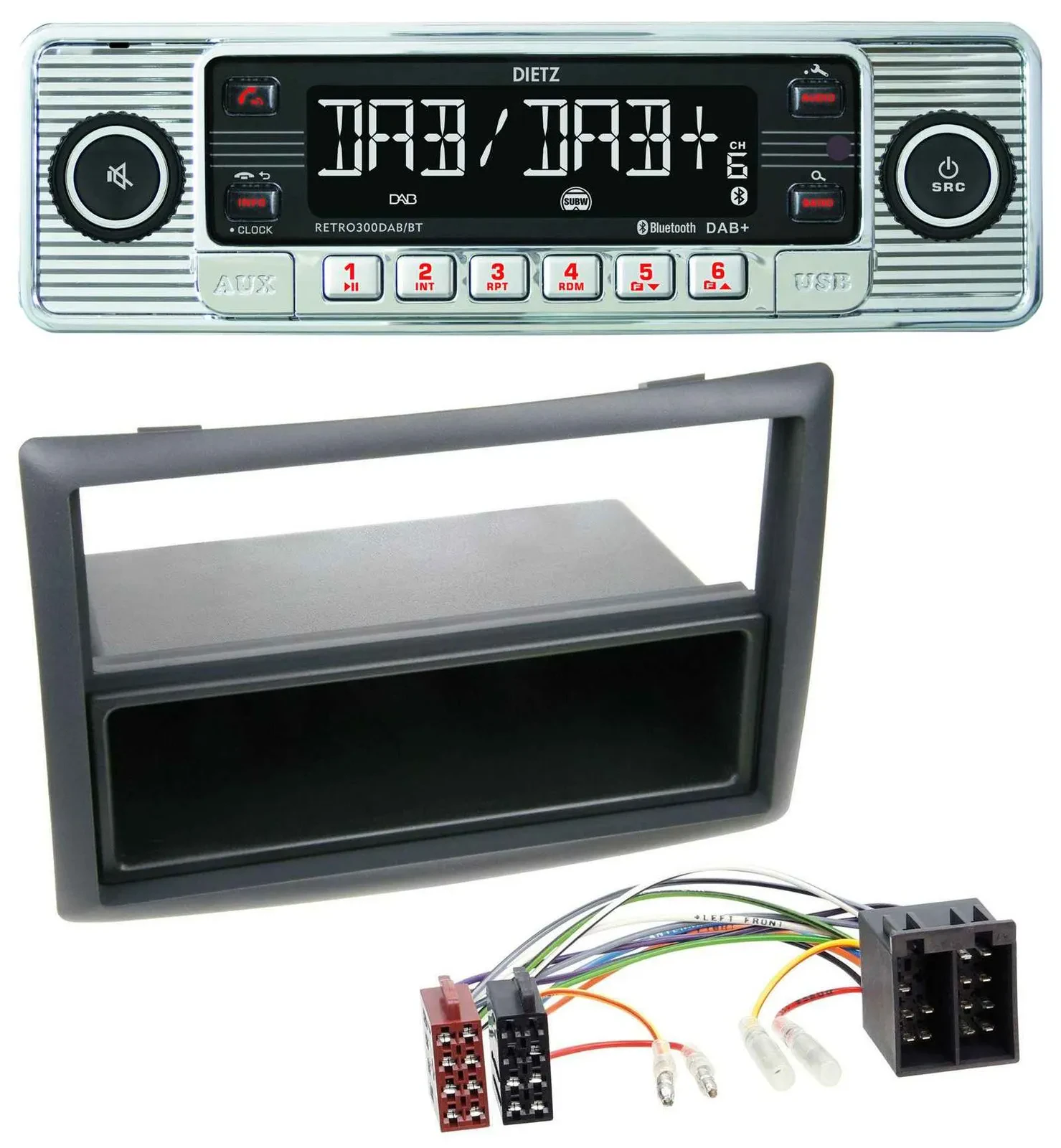 Dietz Bluetooth MP3 DAB USB Autoradio für Renault Megane Scenic ab 07 schwarz