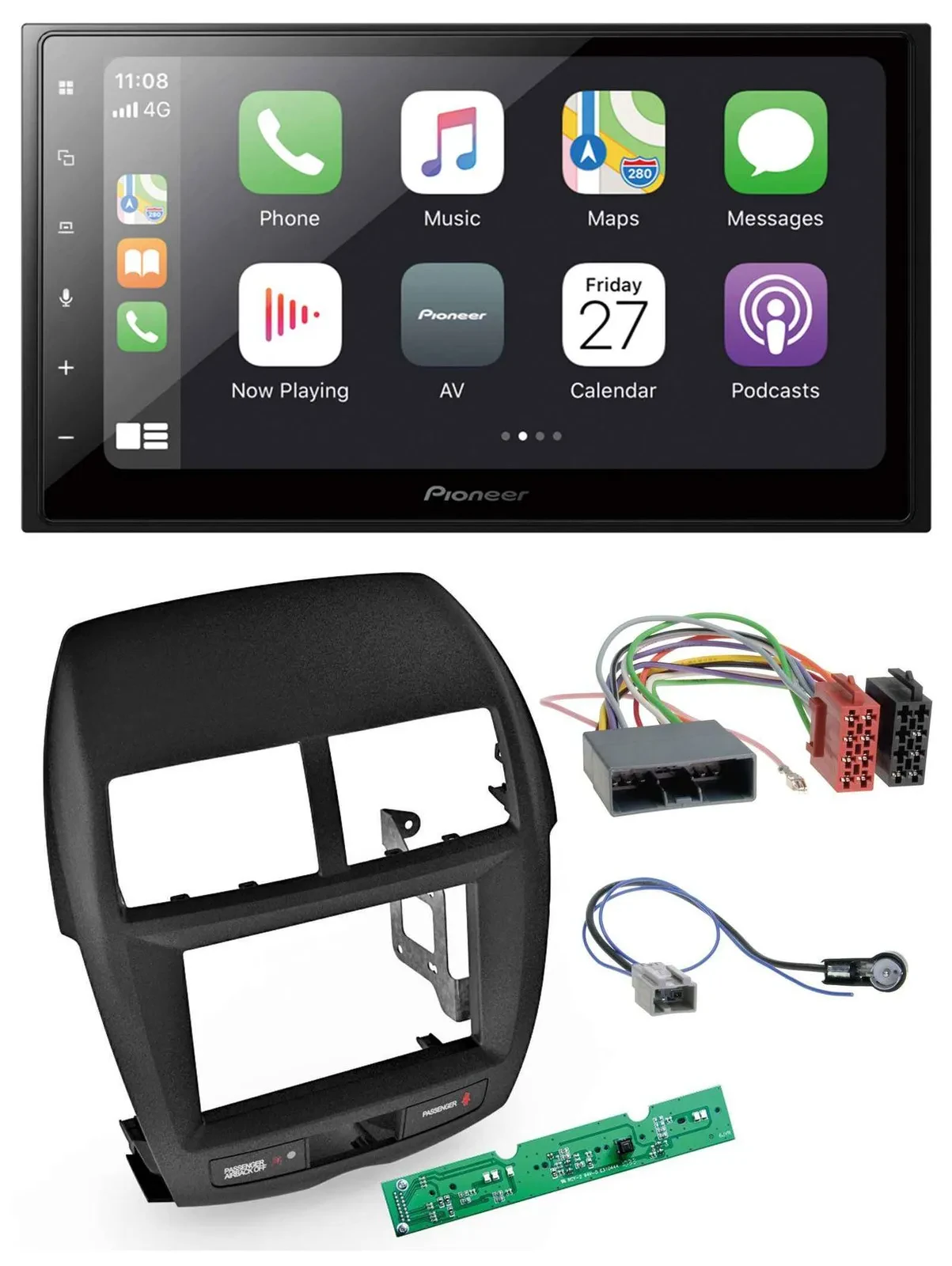 Автомагнитола Pioneer 2 DIN USB Bluetooth DAB MP3 для Mitsubishi ASX 2010–2014