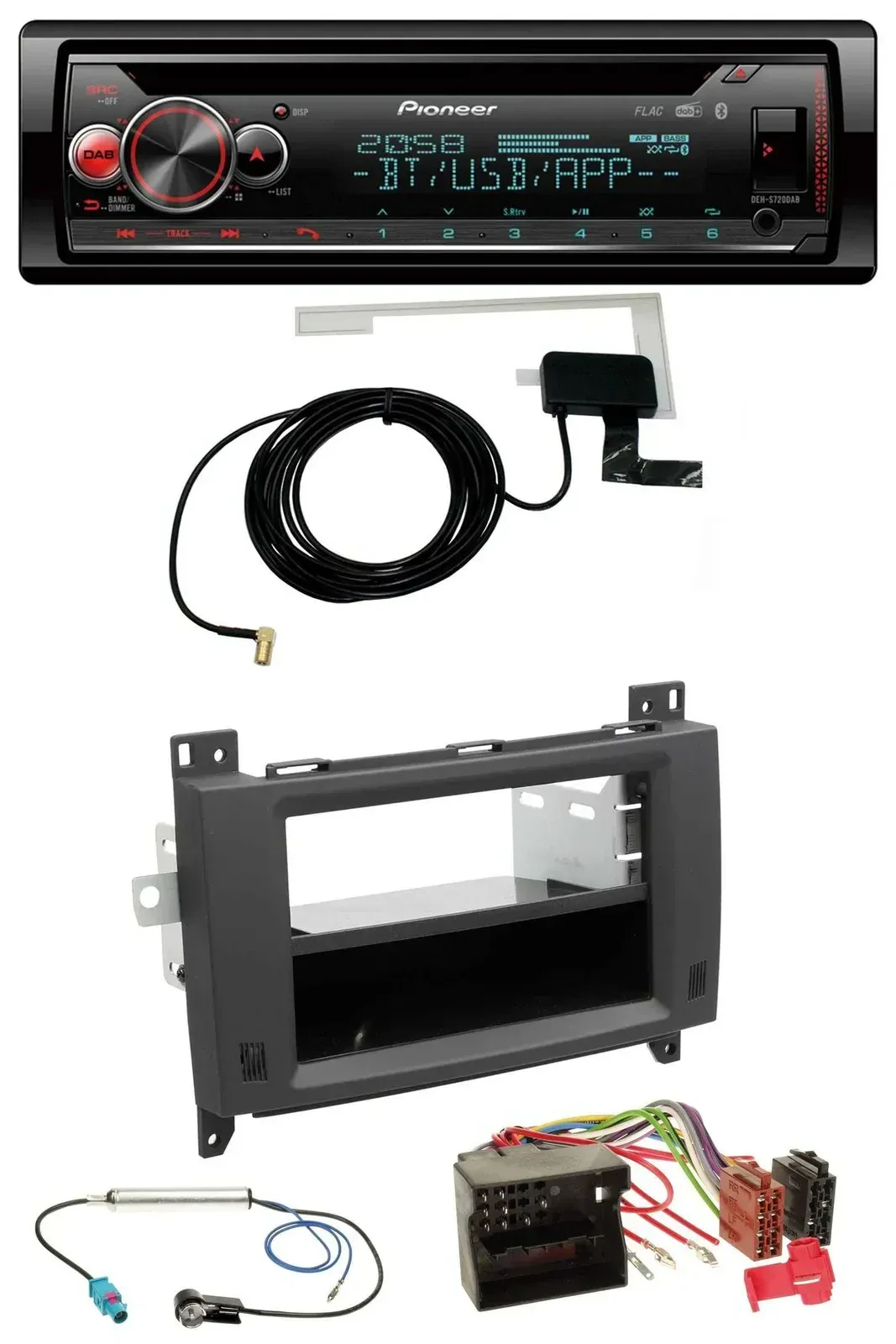 Автомагнитола для Mercedes Vito/Viano (2006–2014) Pioneer DAB, CD, MP3, USB, Bluetooth