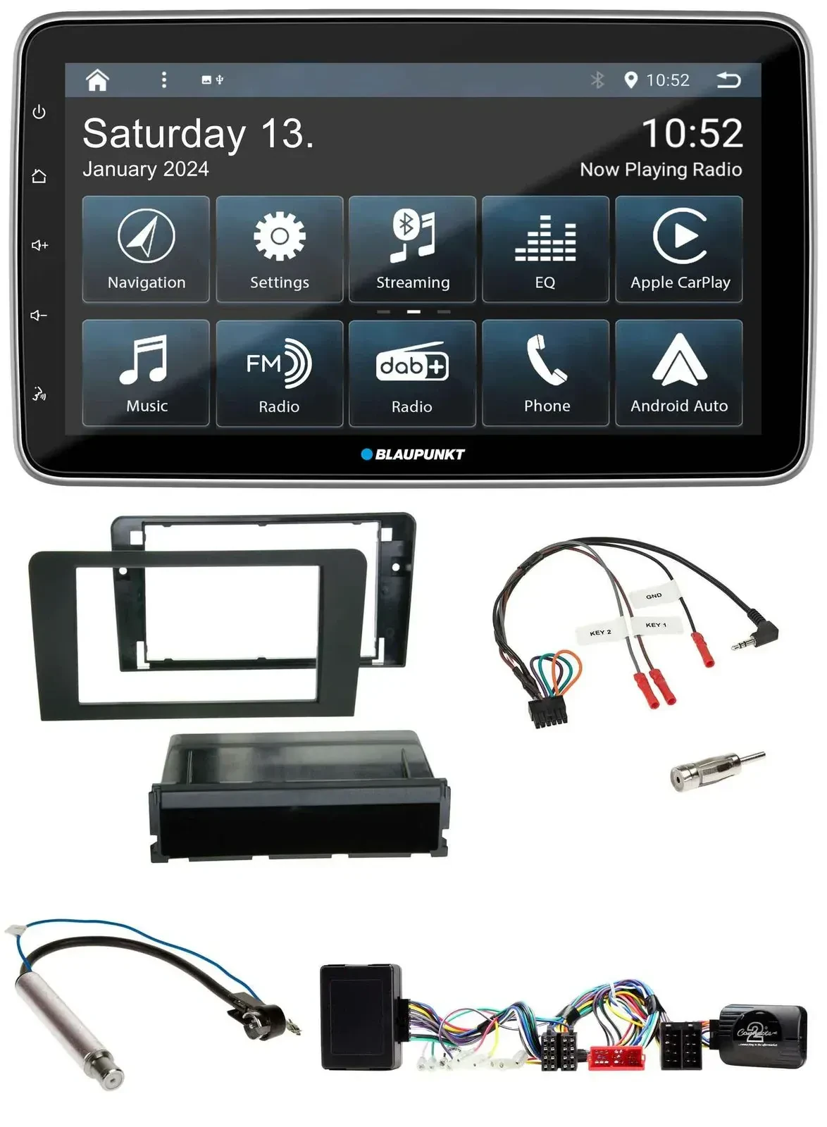 Blaupunkt USB DAB SD Lenkrad Bluetooth Autoradio für Audi A3 Symphony Aktivsyste