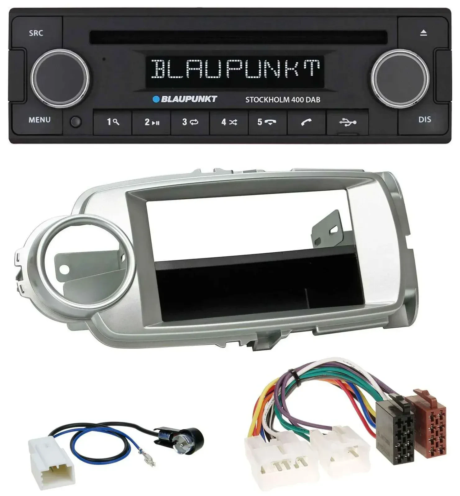 Blaupunkt MP3 Bluetooth DAB CD USB Autoradio für Toyota Yaris (11-14) - silber