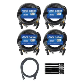 Blizzard Lighting DMXPCT-25 25FT Combo Cable 4-Pack & Extension Cord