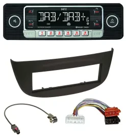 Dietz USB DAB MP3 Bluetooth Autoradio für Renault Twingo ab 2015 schwarz
